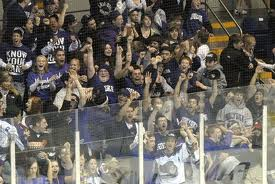 The crowd goes wild after a HHS hockey event. Credit: masslive.com