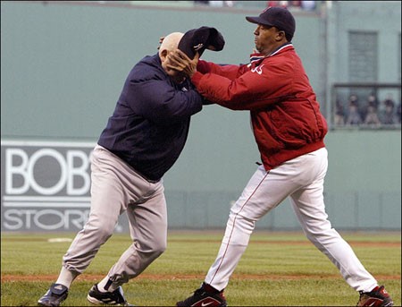 2003 ALCS fight between Pedro Martinez and Don Zimmer                  CREATITED: NESN.COM 