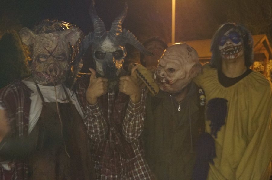 HHS students John Reilly, Joseph Rivas, Robert Proulx, and Jonathan Lebron double as some of the creepy monsters that might jump out at you at McCrays!