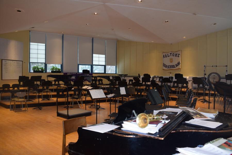 The Holyoke High School band room.