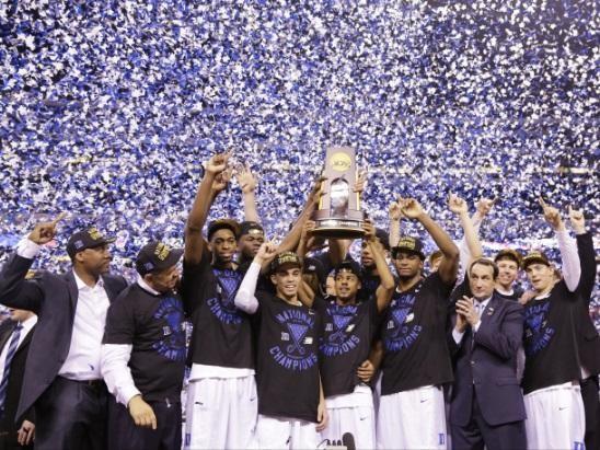 Duke celebrating their championship win. Credit to www.ibtimes.com