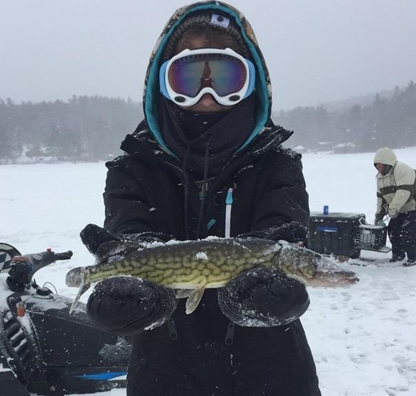 Patricia Haradon, HHS ‘20, spent her snow day fishing!