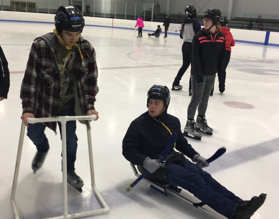 Holyoke High students enjoying some time on the rink.