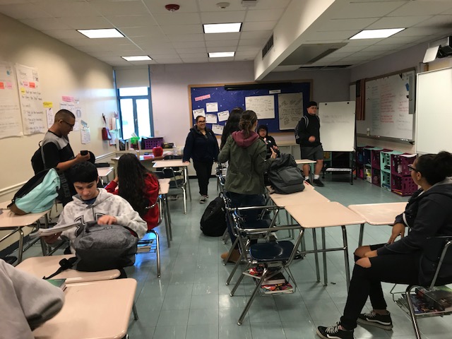HHS students learning in a newcomer academy class. Photo Credit: Naomi Heredia 18