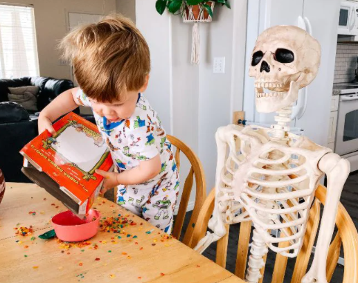 A friendship perfect for 2020: how a boy developed a friendship with a toy skeleton
